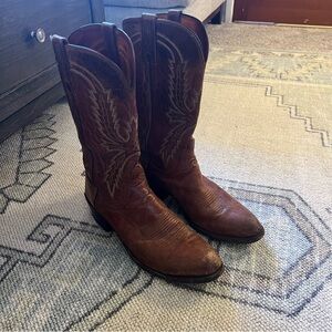 Lucchese Mens 1883 Leather Cowboy Boots, Size 11, Vintage 2010